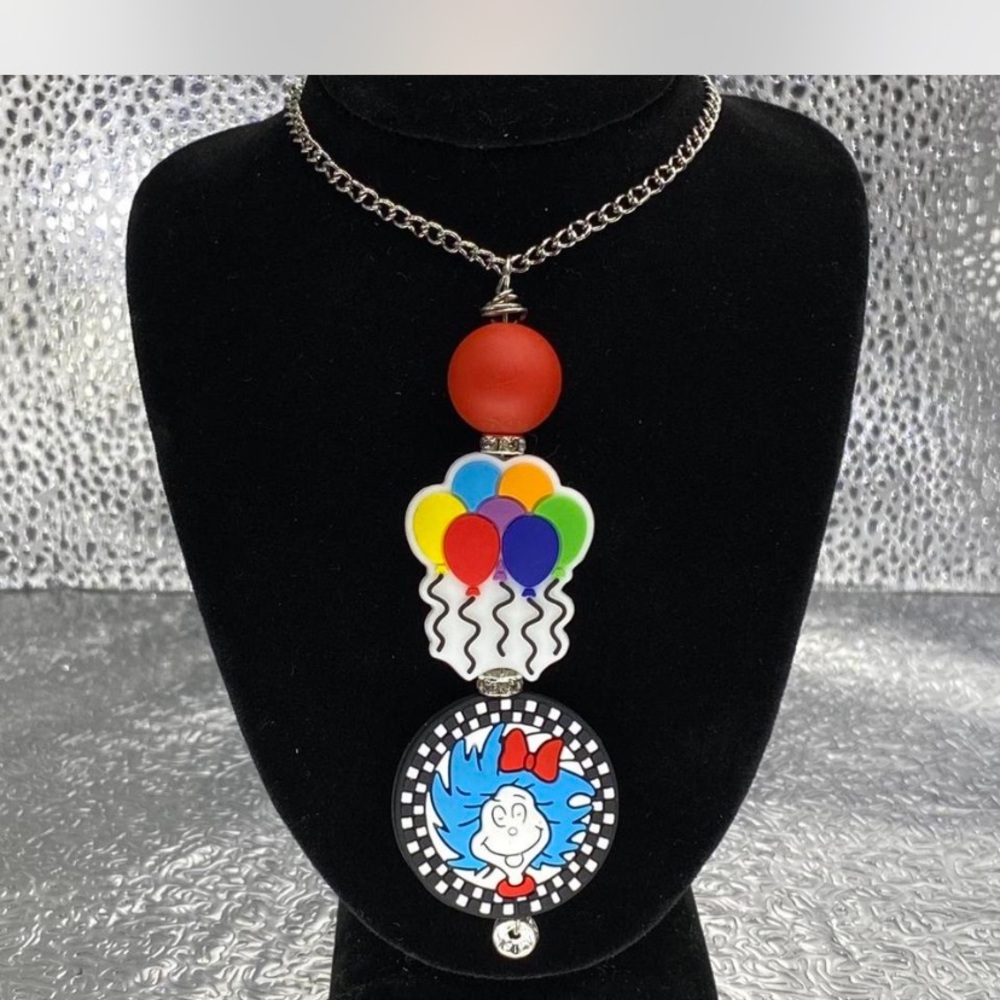 Dr Seuss ***Cat in the Hat ^^^Necklace ^^^ OOAK ^^^